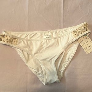 NWT Lucky Brand White Swim Bottoms